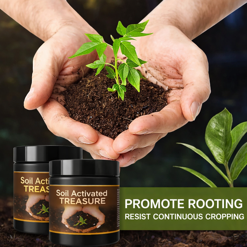 Soil Activated Treasure (Pack of 2) – Organic Soil Conditioner & Plant Growth Fertilizer for Home Gardening & Potted Plants