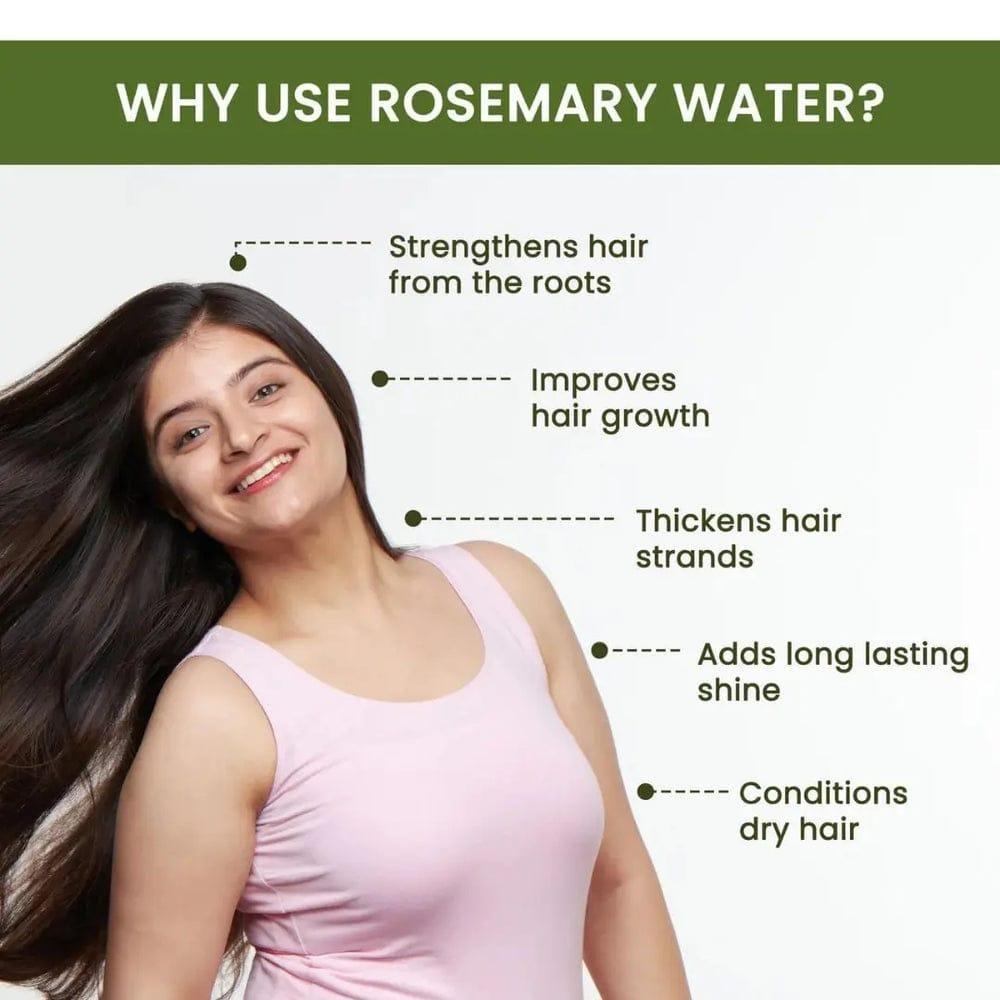 (PACK OF 3)Rosemary Water Spray for Hair Growth & Hair Thickness with Rice Water 100% Natural Extract 100 ml