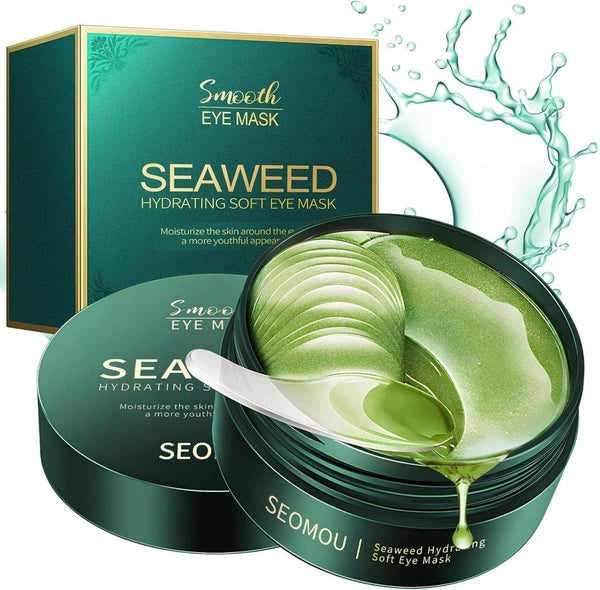 Eye Patches & Eye Masks for Dark Circles (Pack of 1) – Seaweed Moisturizing Under Eye Patches | Cooling Eye Pads for Puffiness