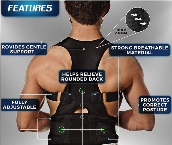 Posture Corrector Belt Back Straight Belt – Ergonomic Spine Support & Shoulder Alignment Brace for Men & Women (Unisex)