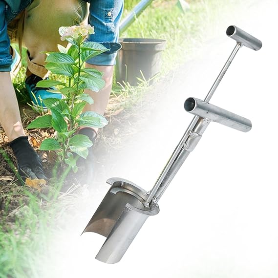Ergonomic Bulb Planter Tool – Heavy-Duty Stainless Steel Transplanter & Soil Digger Tool