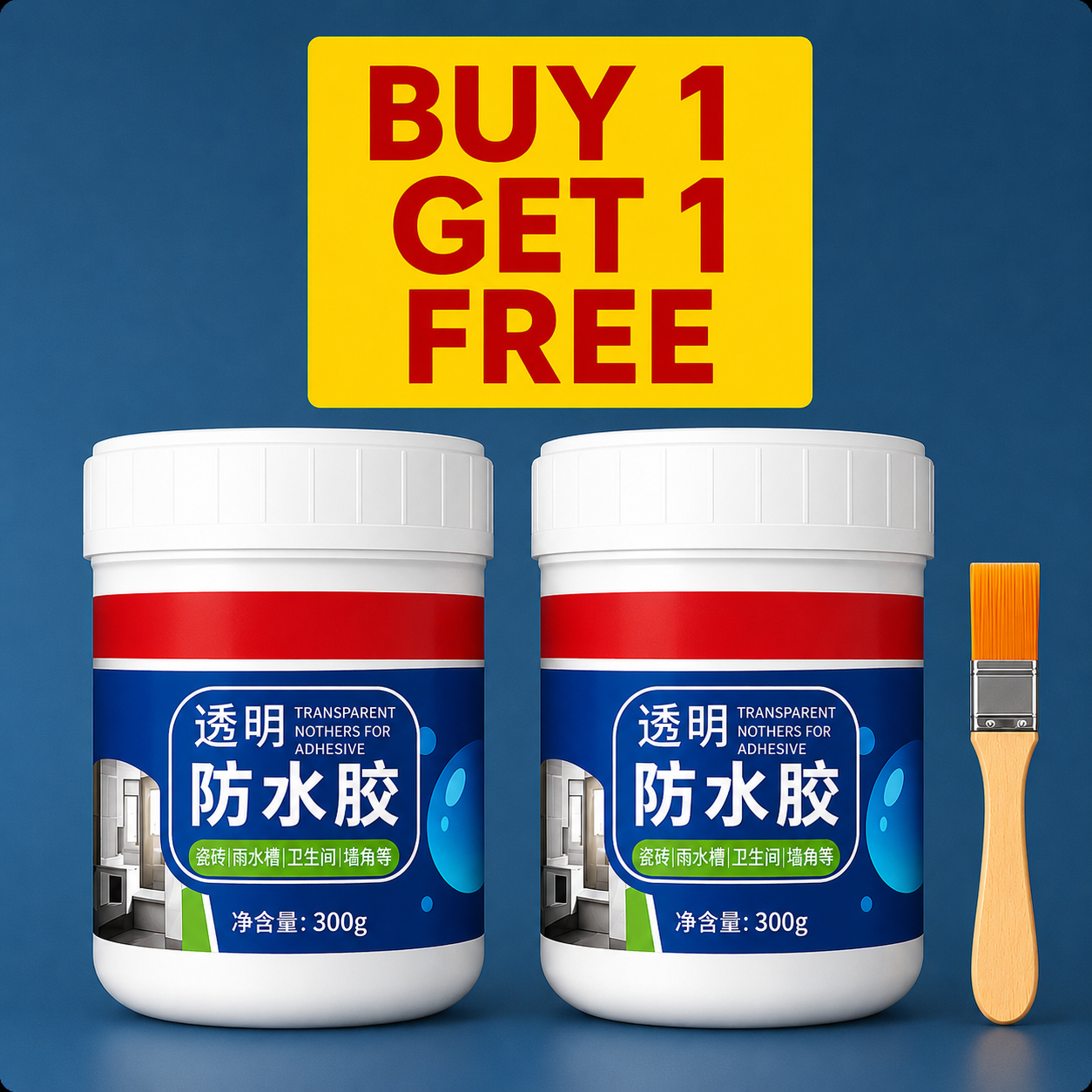 Transparent Waterproof Glue Liquid (Pack of 2) – Anti-Leakage Adhesive Waterproof Sealant for Roof & Bathroom