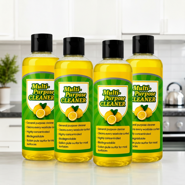 (Pack of 4) Floor Cleaner Multipurpose Surface Cleaner Lemon Fresh – Deep Cleaning & Degreasing Formula for Tile, Marble & Kitchen Surfaces