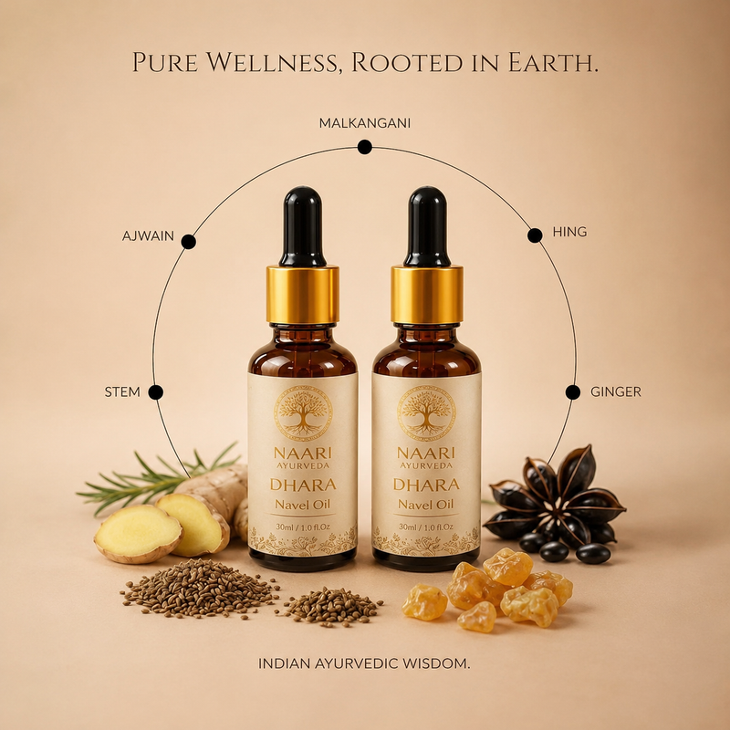 (Pack of 2) Dhara Nabhi Oil Navel Oil – Ayurvedic Belly Button Oil for Daily Wellness & Body Nourishment