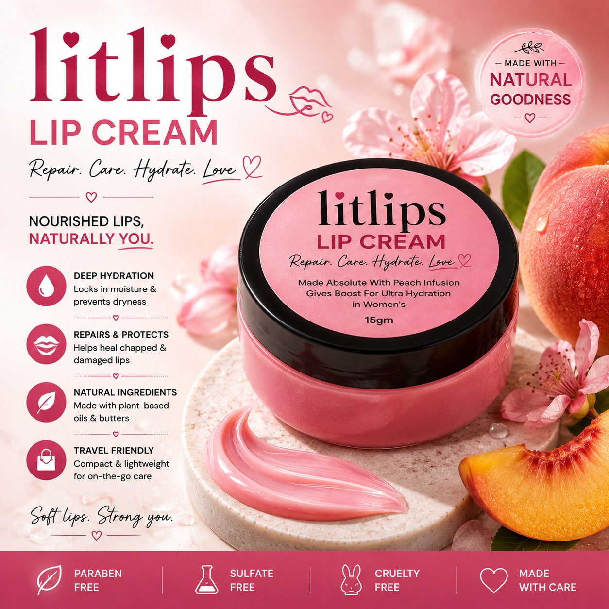 Litlips Lip Cream 100g Pack Of 2