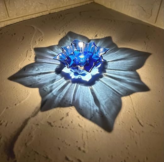 (Pack of 12) Decorative Diwali Diyas 3D Reflection Diya – Multicolour Floating Oil Lamp & Candle Diya for Festive Home Decoration