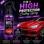 3 in 1 High Protection Car Quick Coating Spray | Advanced Nano Tech Polish & Shine | Waterless Wash & Protection | Pack of 3 (100ml Each)