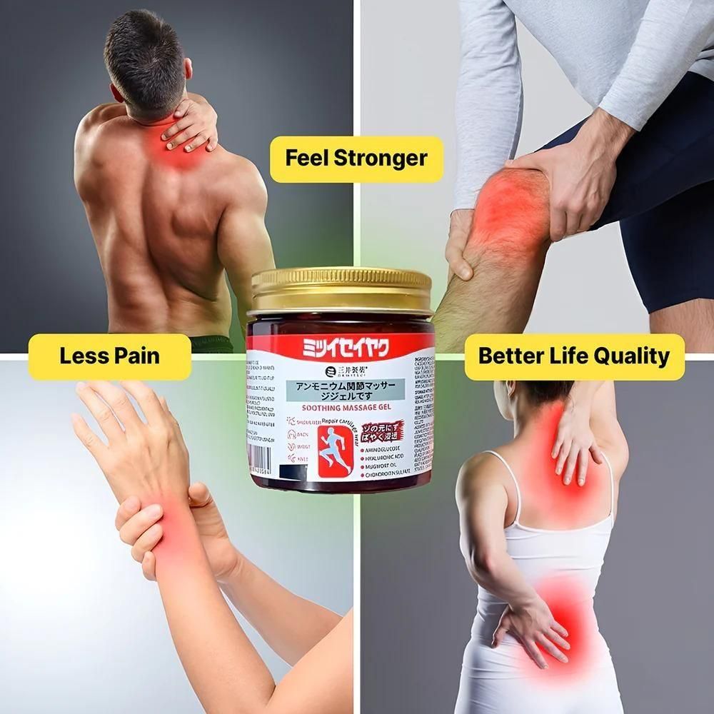 (2-Pack) Instant Pain Relief Gel – Fast-Acting Soothing Massage Gel for Muscle, Joint, and Back Pain Relief (Non-Greasy)