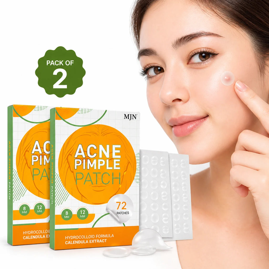 Acne Clearing Pimple Patches - Hydrocolloid Spot Patches (Pack of 2, 144 Patches)