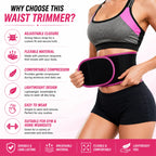 Adjustable Waist Trimmer Belt – Neoprene Waist Trimmer & Women's Slimmer Belt