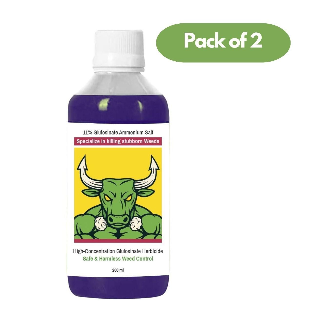 Herbicide Glufosinate (Pack of 2) - High-Concentration Non-Selective All Crop Weed Killer