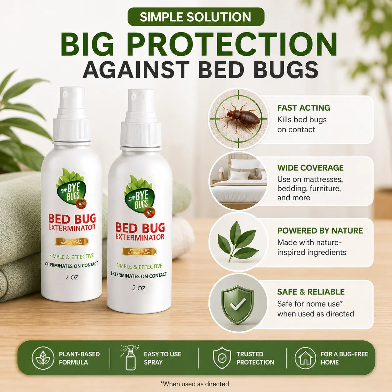 Bed Bug Spray / Khatmal Killer Spray (100ml Pack of 2) – Powerful Bed Bug Killer for Mattress & Home Pest Control