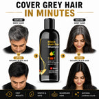 Instant Black Hair Dye Color Shampoo (Pack of 2) – 3-in-1 Natural Hair Dye Shampoo for Men & Women