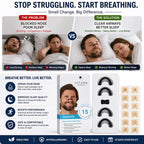 Breathing Nasal Strips Starter Kit – Anti-Snoring & Instant Nasal Congestion Relief for Better Sleep