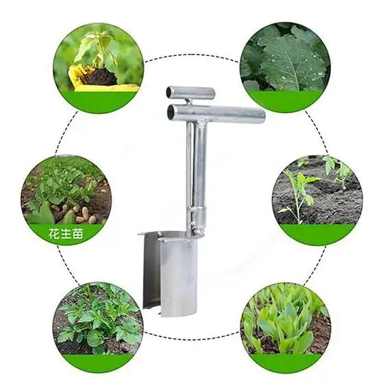 Ergonomic Bulb Planter Tool – Heavy-Duty Stainless Steel Transplanter & Soil Digger Tool