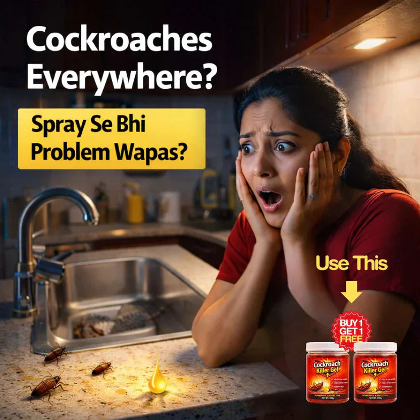 Cockroach Killer Gel & Roach Bait Paste (Pack of 2) – High-Power 'Cocroj Killer' Elimination Tube