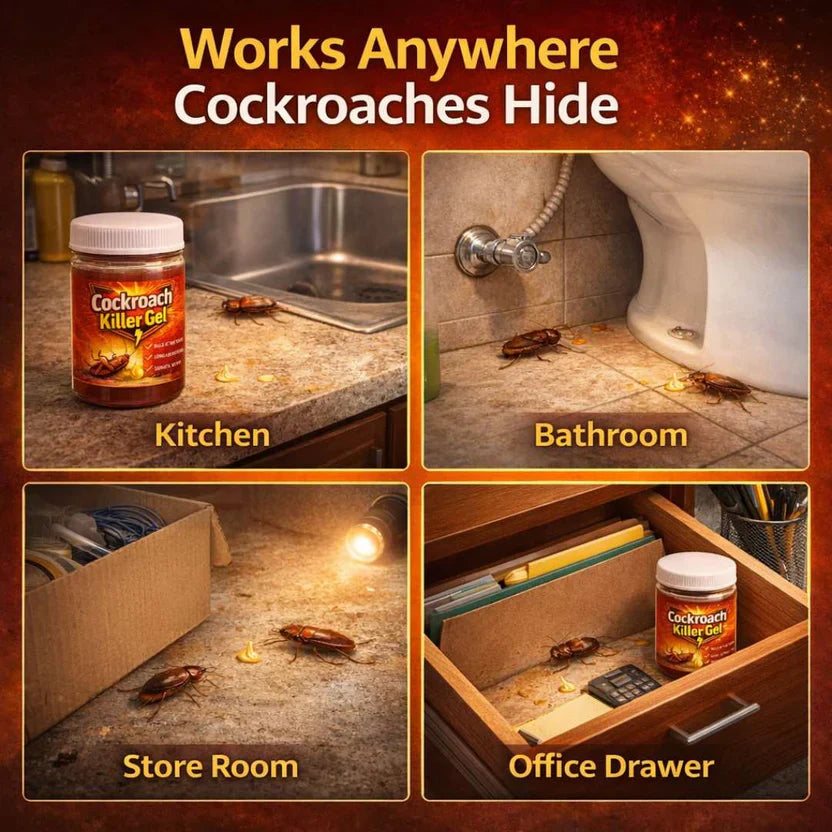 Cockroach Killer Gel & Roach Bait Paste (Pack of 2) – High-Power 'Cocroj Killer' Elimination Tube
