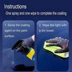 (Pack of 2) Car Coating Spray Ceramic Coating Spray 200ml – Nano Hydrophobic Car Paint Protection & High Gloss Polish Spray