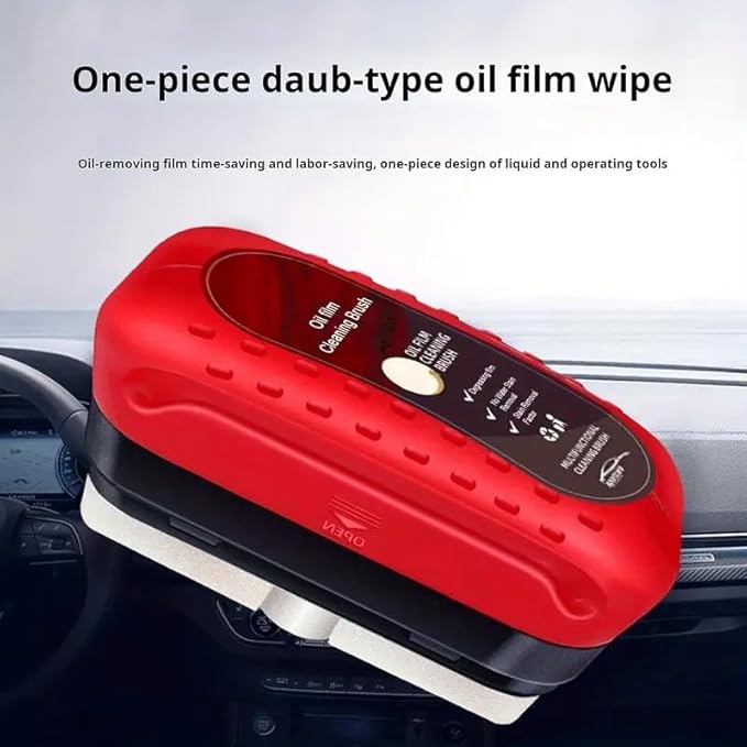 Car Glass Oil Film Cleaner Window Oil Film Remover (Pack of 2) – Sponge Head Applicator for Windshield & Glass Cleaning