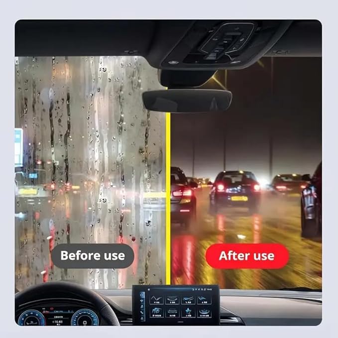 Car Glass Oil Film Cleaner Window Oil Film Remover (Pack of 2) – Sponge Head Applicator for Windshield & Glass Cleaning
