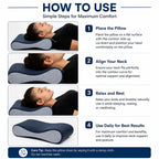 Cervical Pillow for Neck Pain Relief – Orthopedic Neck Support Pillow for Sleeping | Memory Foam Shoulder Pain Relief Pillow | Cervical Spine Support