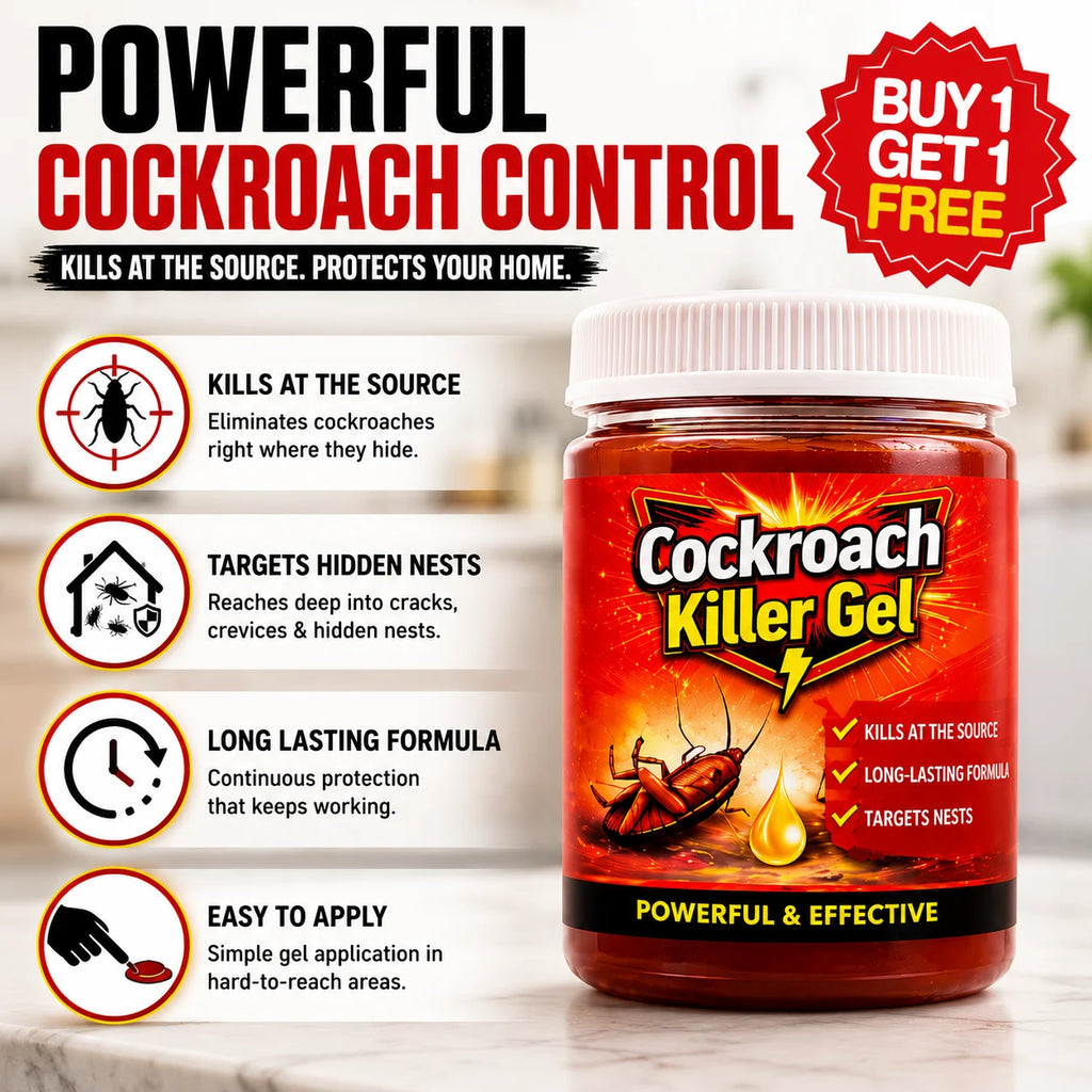Cockroach Killer Gel & Roach Bait Paste (Pack of 2) – High-Power 'Cocroj Killer' Elimination Tube
