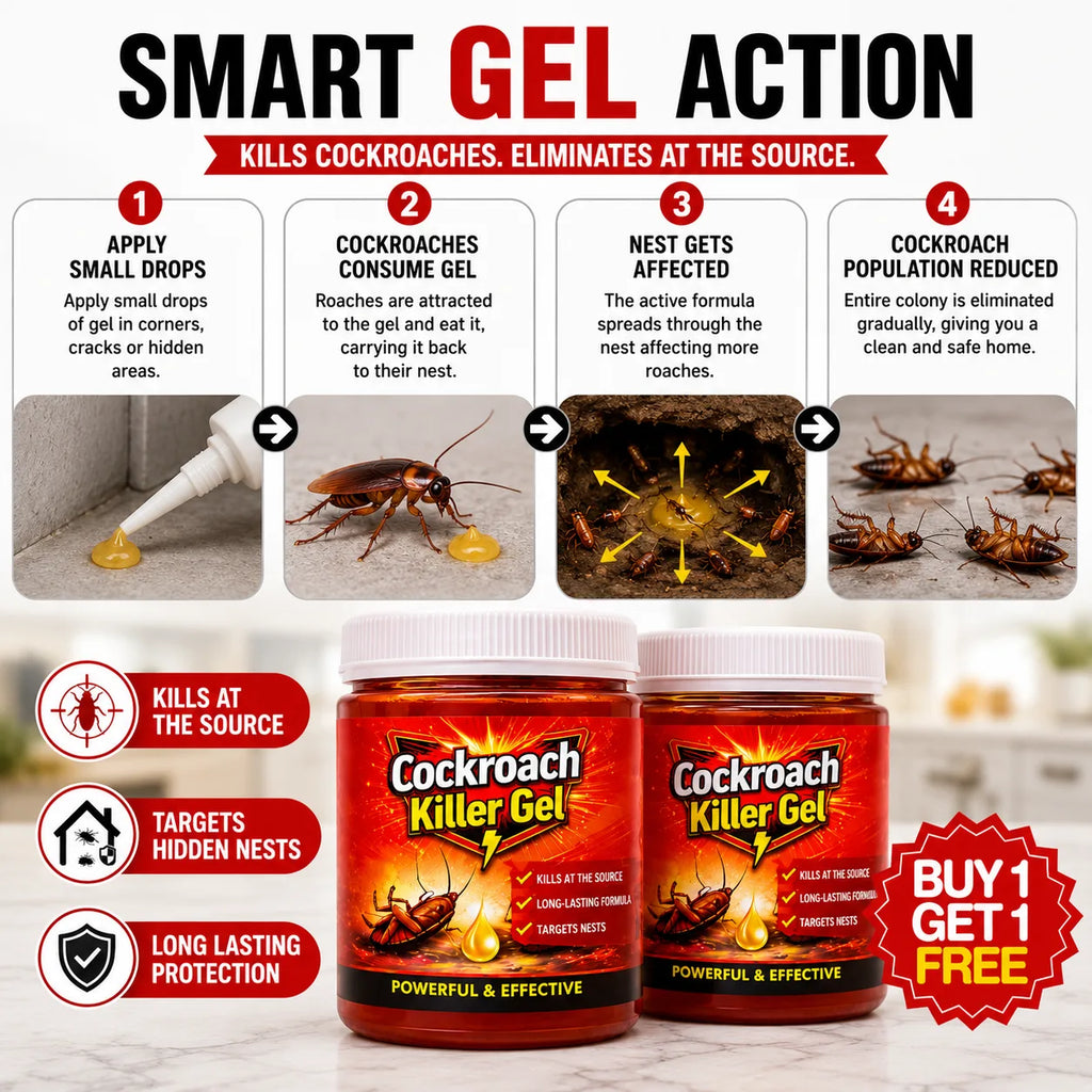 Cockroach Killer Gel & Roach Bait Paste (Pack of 2) – High-Power 'Cocroj Killer' Elimination Tube