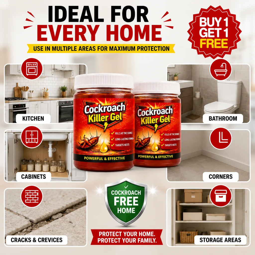 Cockroach Killer Gel & Roach Bait Paste (Pack of 2) – High-Power 'Cocroj Killer' Elimination Tube