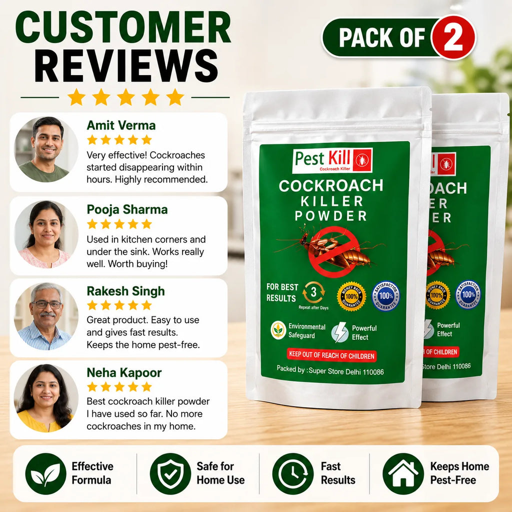 (Pack of 2) Cockroach Killer Powder Super Cockroach Powder – High-Efficiency Cockroach Killer for Home Pest Control