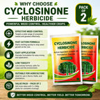Cyclosinone Herbicide Weed Killer (Pack of 2) – High-Power Granules & Plant Growth Supplement