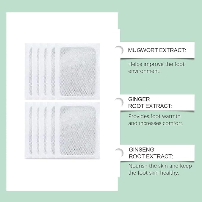 (20 Patches) Detox Foot Patch Natural Detox Foot Pads – Herbal Cleansing Foot Care Pads for Overnight Relaxation & Stress Relief