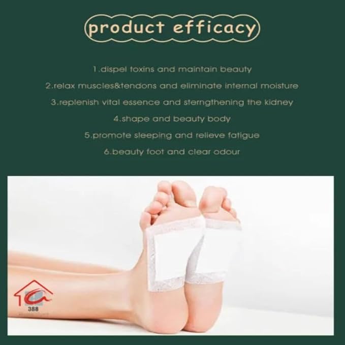 (20 Patches) Detox Foot Patch Natural Detox Foot Pads – Herbal Cleansing Foot Care Pads for Overnight Relaxation & Stress Relief