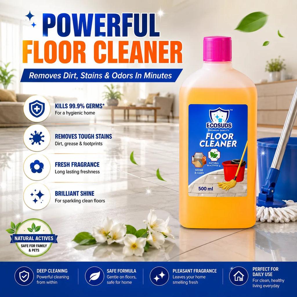 Floor Cleaning Liquid, Natural Hardwood & Tile Cleaner | Ecosuds 500ml