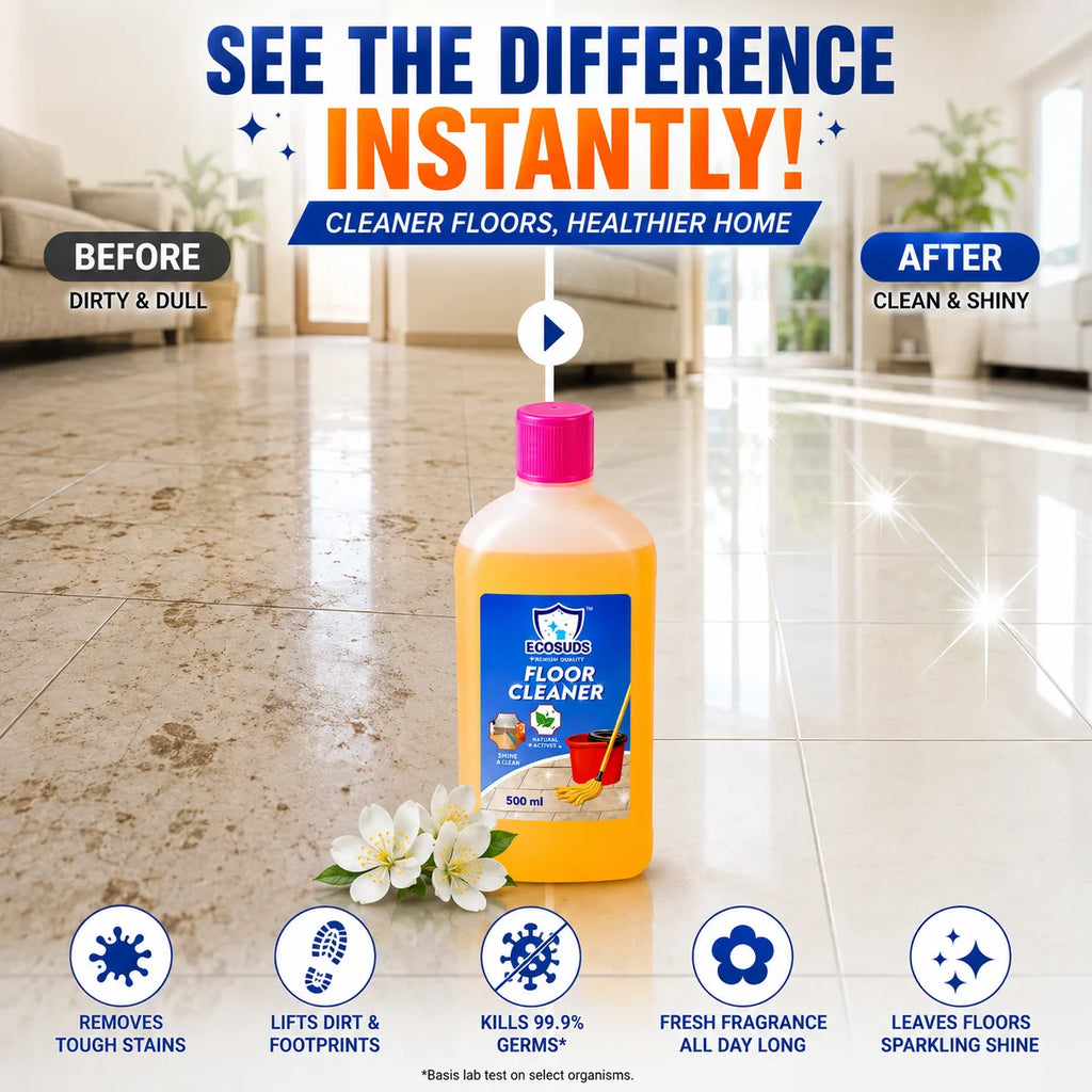 Floor Cleaning Liquid, Natural Hardwood & Tile Cleaner | Ecosuds 500ml