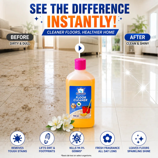 Floor Cleaning Liquid, Natural Hardwood & Tile Cleaner | Ecosuds 500ml