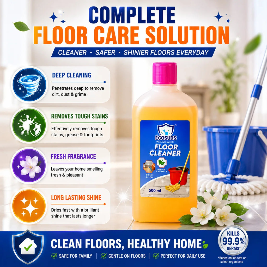Floor Cleaning Liquid, Natural Hardwood & Tile Cleaner | Ecosuds 500ml