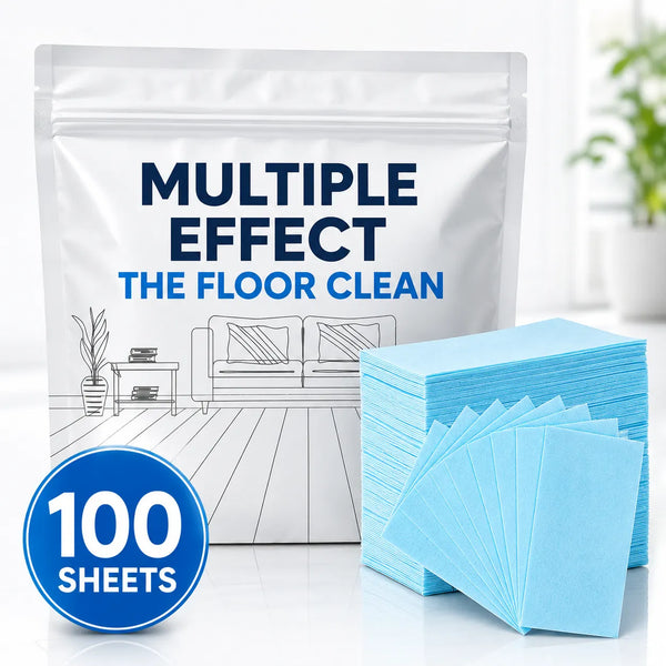 (100 Sheets) Floor Cleaning Wipes Soluble Mopping Sheets – Multi-Surface Tile Cleaner & Floor Wipe