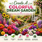 (150 Varieties) Exotic Flower Seeds Combo Pack – Organic Flower Seed Assortment for Home Garden (With Plant Growth Booster)