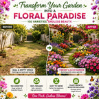 (150 Varieties) Exotic Flower Seeds Combo Pack – Organic Flower Seed Assortment for Home Garden (With Plant Growth Booster)