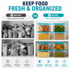 Fridge Storage Containers Fridge Organisers (Pack of 4) – Refrigerator Storage Boxes for Vegetable & Food Care