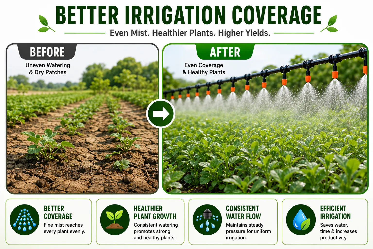 Garden Water Sprinkler Kit With Plant Water Dropper Adjustable Spray Nozzle(8 M,10 POINTS)