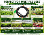 Garden Water Sprinkler Kit With Plant Water Dropper Adjustable Spray Nozzle(8 M,10 POINTS)