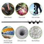 Heavy-Duty Earth Auger Drill Bit for Planting – Garden Spiral Bulb Planter & Post Hole Digger