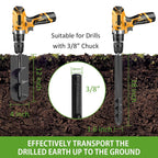 Heavy-Duty Earth Auger Drill Bit for Planting – Garden Spiral Bulb Planter & Post Hole Digger
