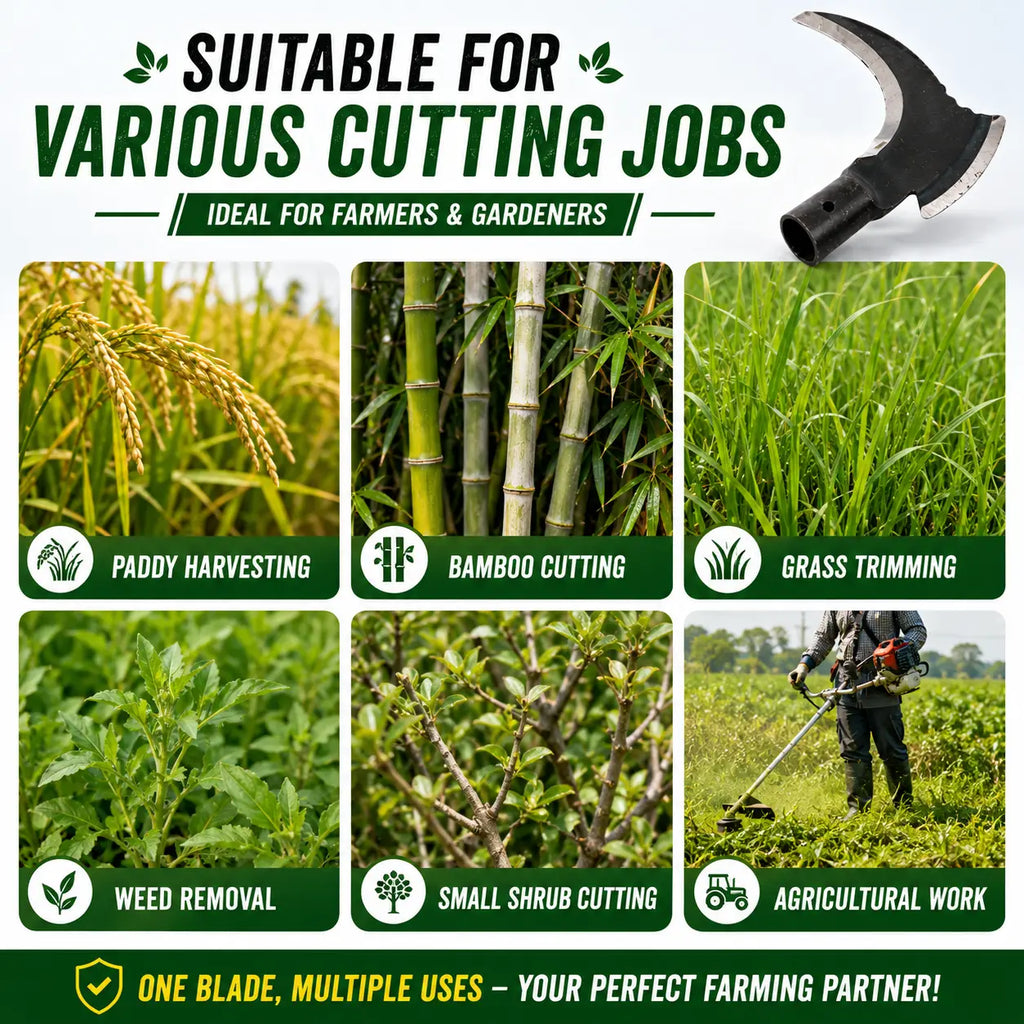 High Manganese Steel Double Scythe – Heavy-Duty Grass Sickle for Farming & Gardening