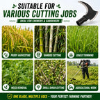 High Manganese Steel Double Scythe – Heavy-Duty Grass Sickle for Farming & Gardening