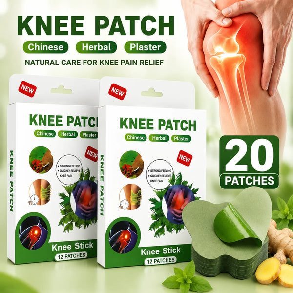 (20 Patches) Knee Patch Pain Relief Heat Patches – Herbal Knee Patches for Muscle & Joint Comfort