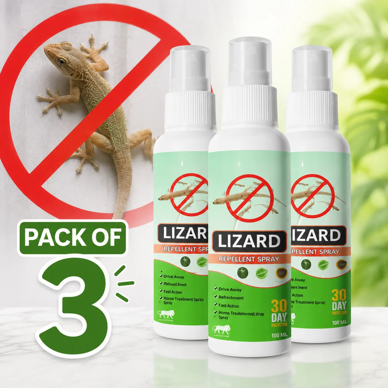 (Pack of 3) Lizard Repellent Spray Lizard Deterrent – Natural Lizard Spray & Chipkali Bhagane Ka Spray