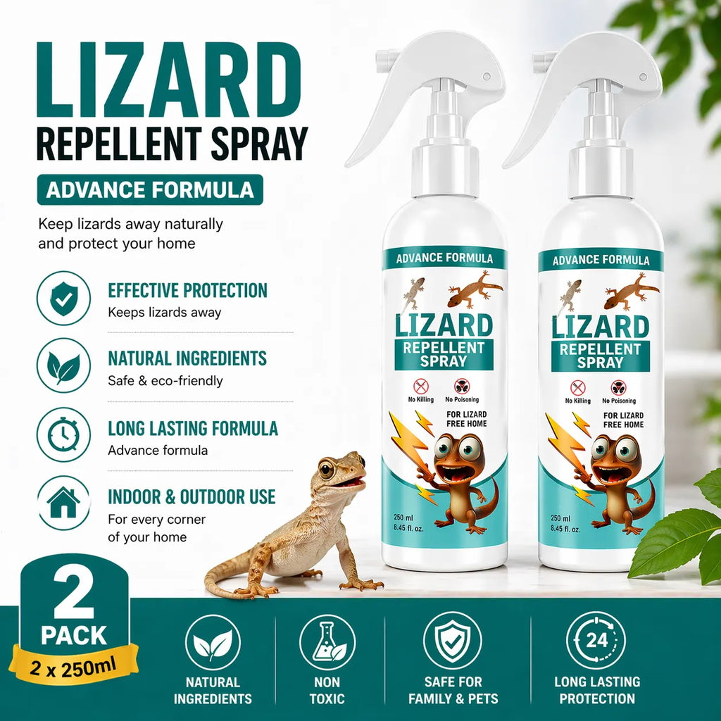 Lizard Repellent Spray for Home (Pack of 2) – Natural & Effective House Lizard Deterrent for Pest Control