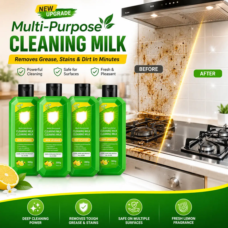Multi-Purpose Kitchen Cleaner & Mopping Liquid (200ml, Pack of 4) – Powerful Heavy-Duty Stain Remover & Degreaser Cream